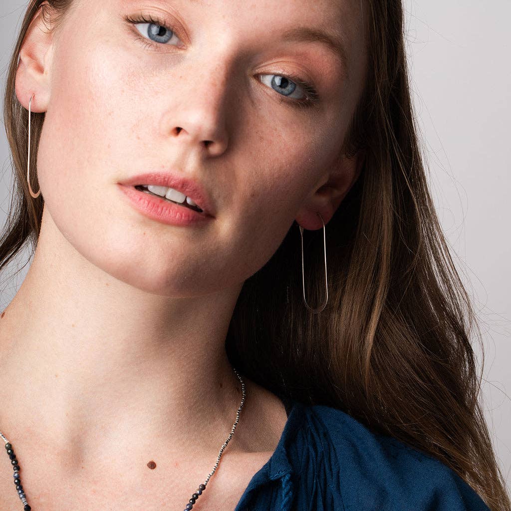 Cosmic Oval/Gold Earrings