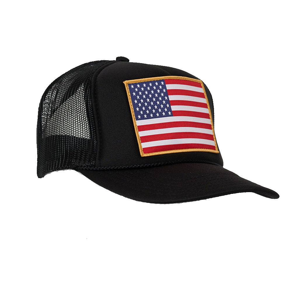 American Flag Patch Trucker