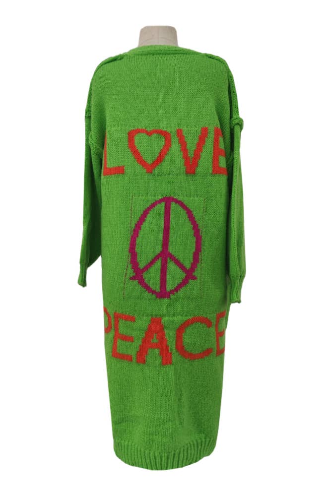 Love & Peace Maxi Knit Cardigan