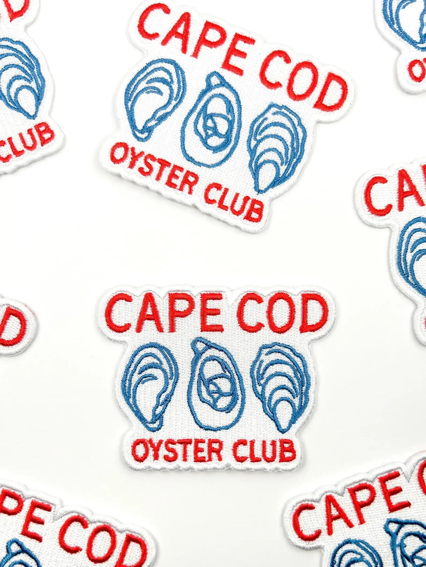 Cape Cod Oyster Club Patch β Coastal Embroidered Iron On