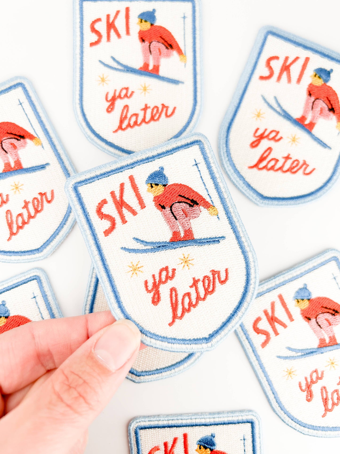 Ski Ya Later Patch | Retro Skiing Embroidered Iron On Patch