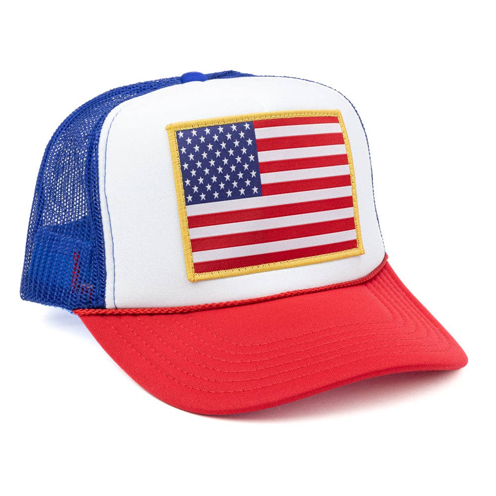 American Flag Patch Trucker