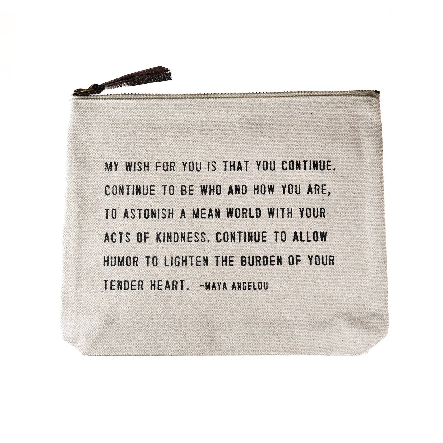 My Wish For You Canvas Zip Bag