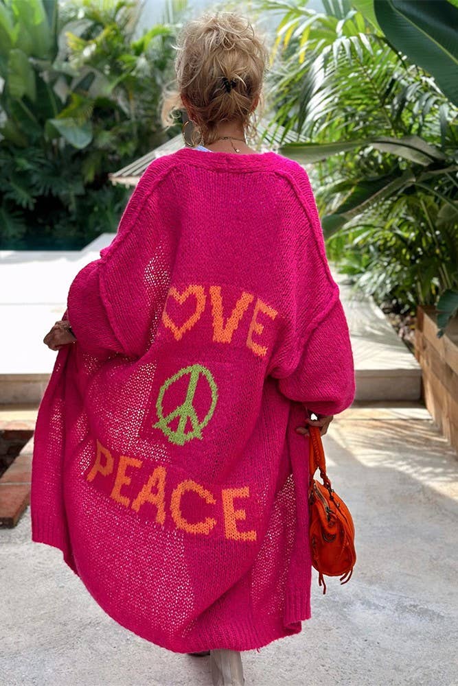 Love & Peace Maxi Knit Cardigan