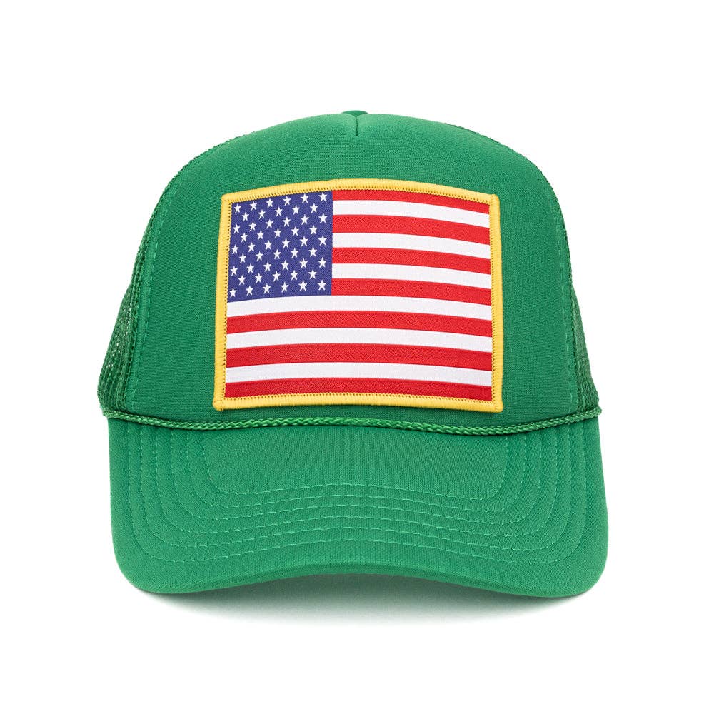 American Flag Patch Trucker