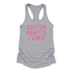One Side Custom Printed Tank Tops With Your Logo Or Artwork: White / S