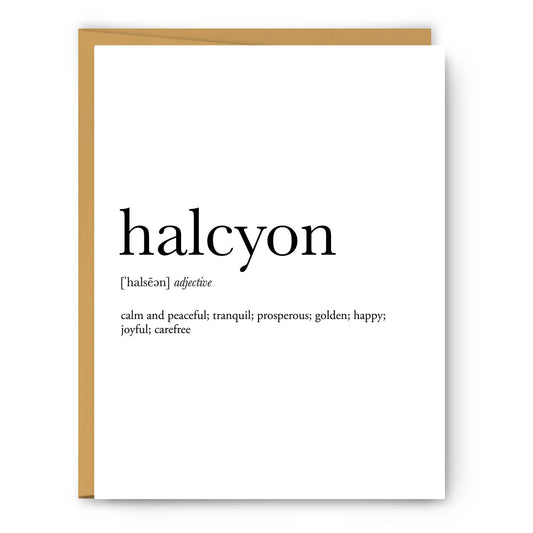 Halcyon Definition - Literary Everyday Card