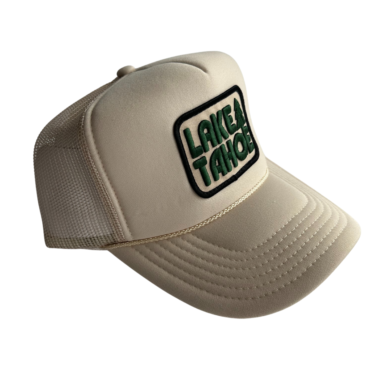 Lake Tahoe Trucker Hat: Tan