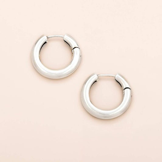 Medium Stellar Hoops/Silver
