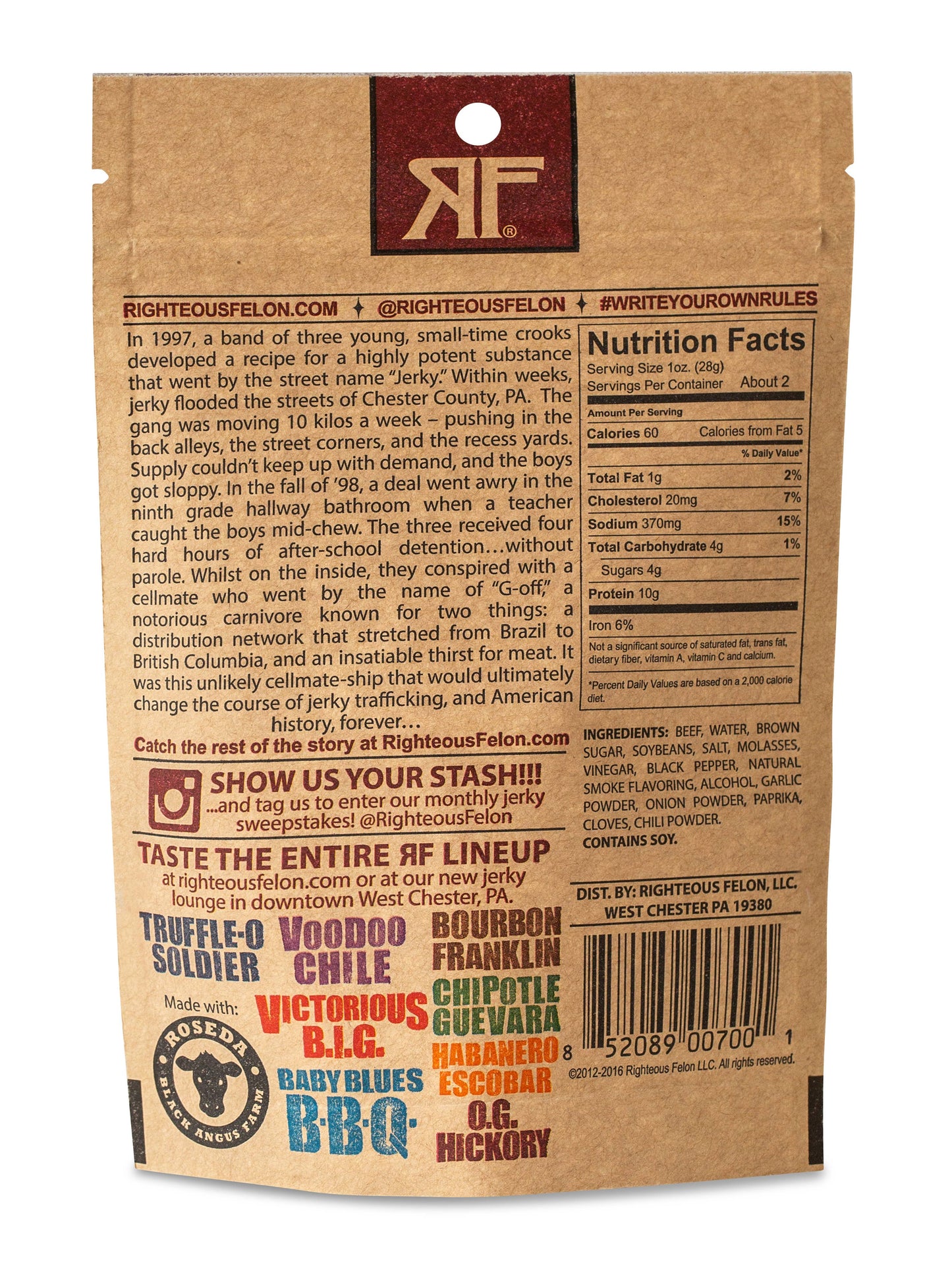 Righteous Felon Craft Jerky