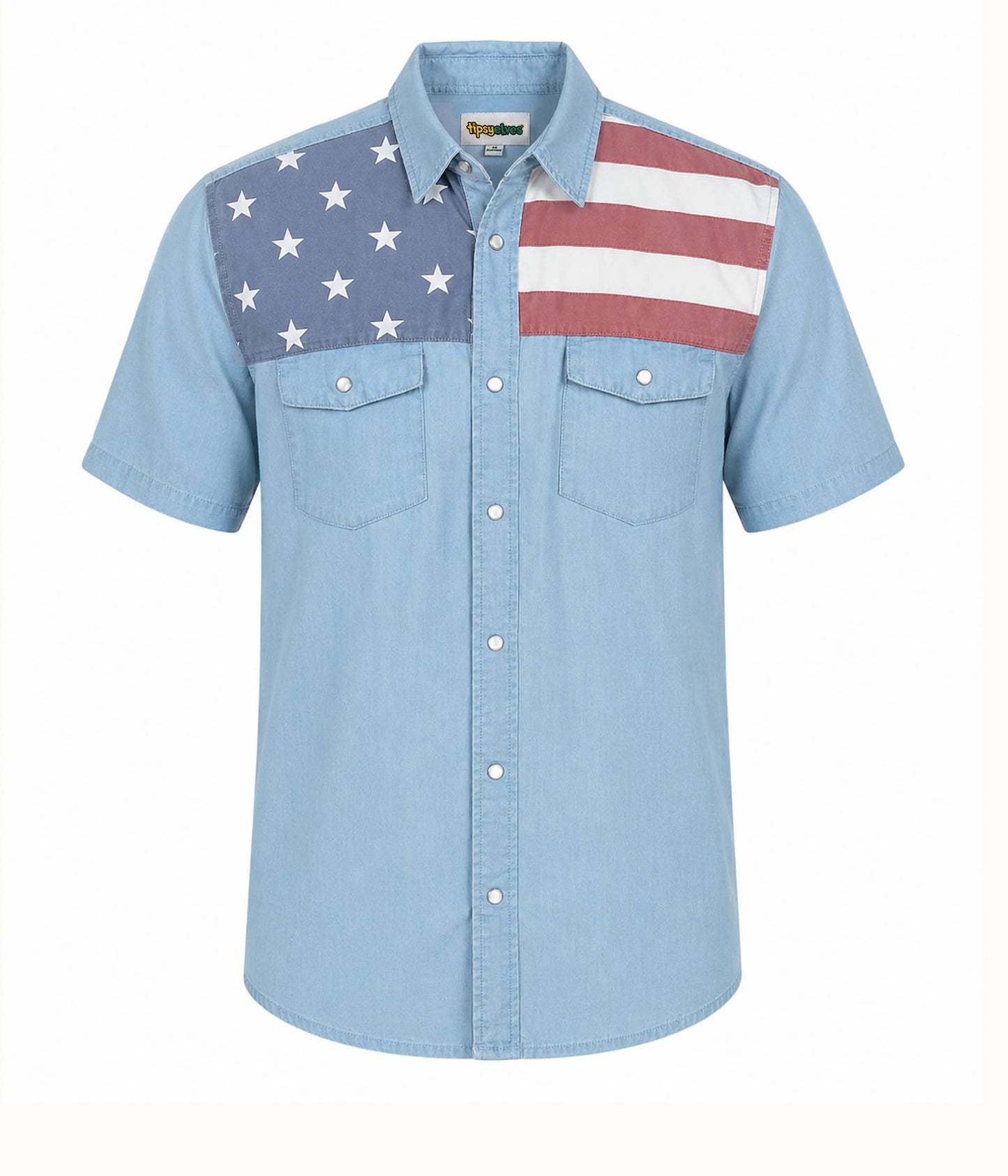 Tipsy Elves Men's Star Spangled Wrangler Shirt