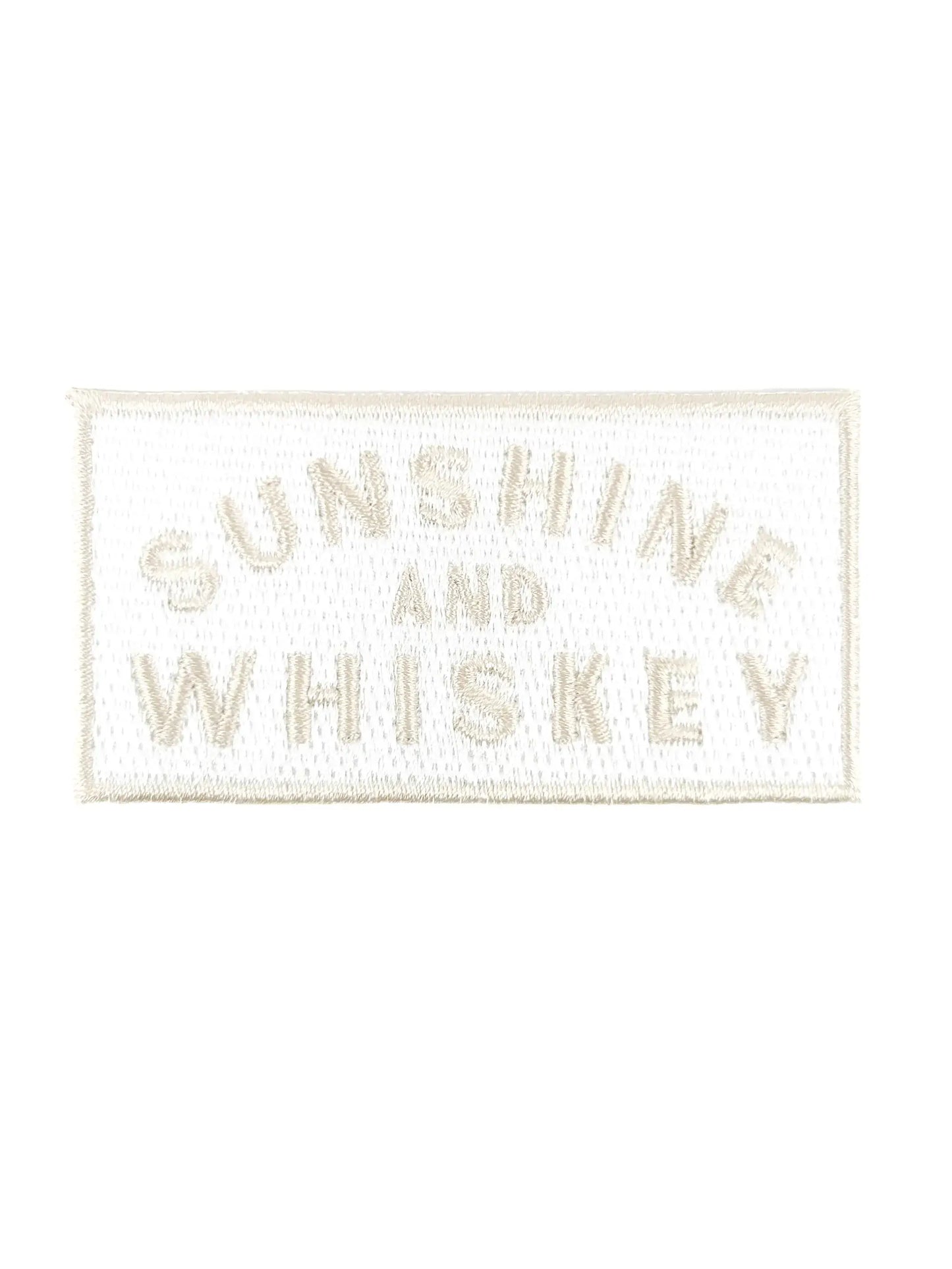 Sunshine and Whiskey Embroidered Iron On Patch Country Music