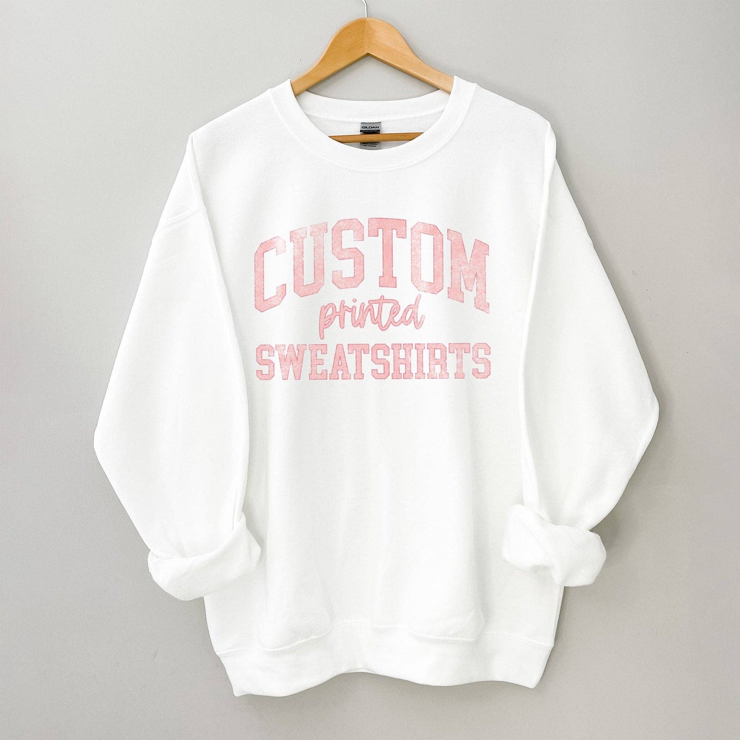 Custom Printed Sweatshirt With Your Logo Or Artwork: Dark Heather / M