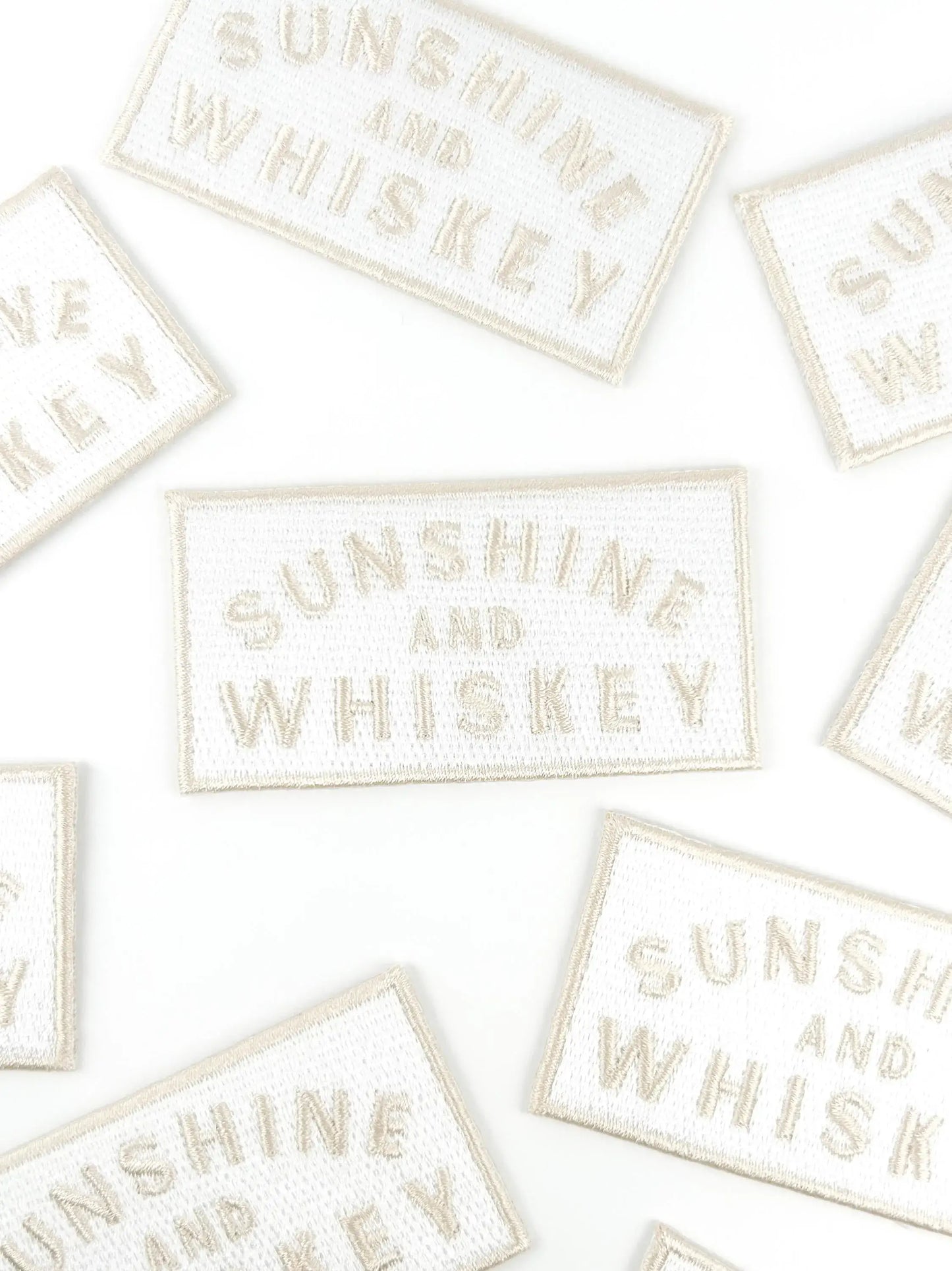 Sunshine and Whiskey Embroidered Iron On Patch Country Music