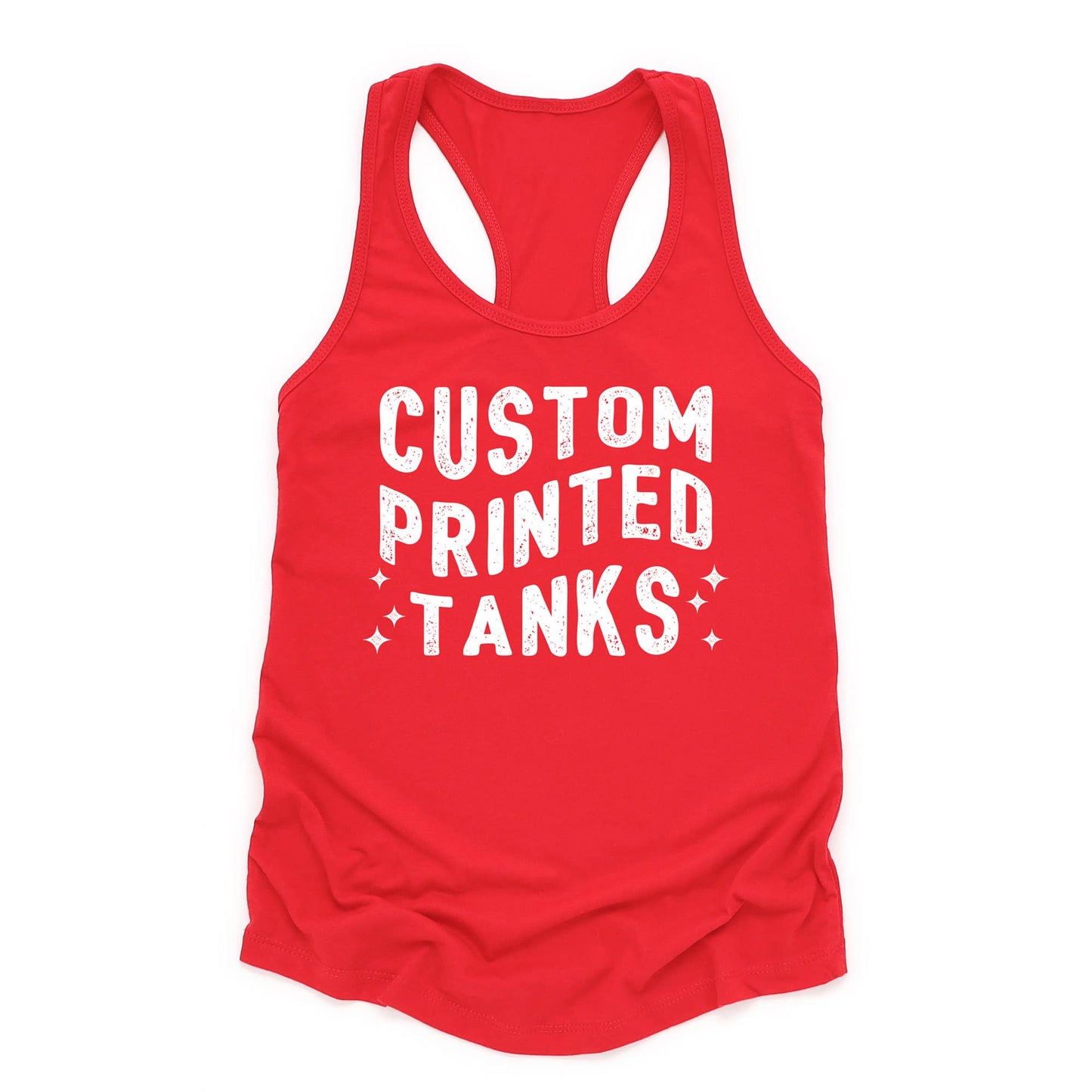 One Side Custom Printed Tank Tops With Your Logo Or Artwork: White / S