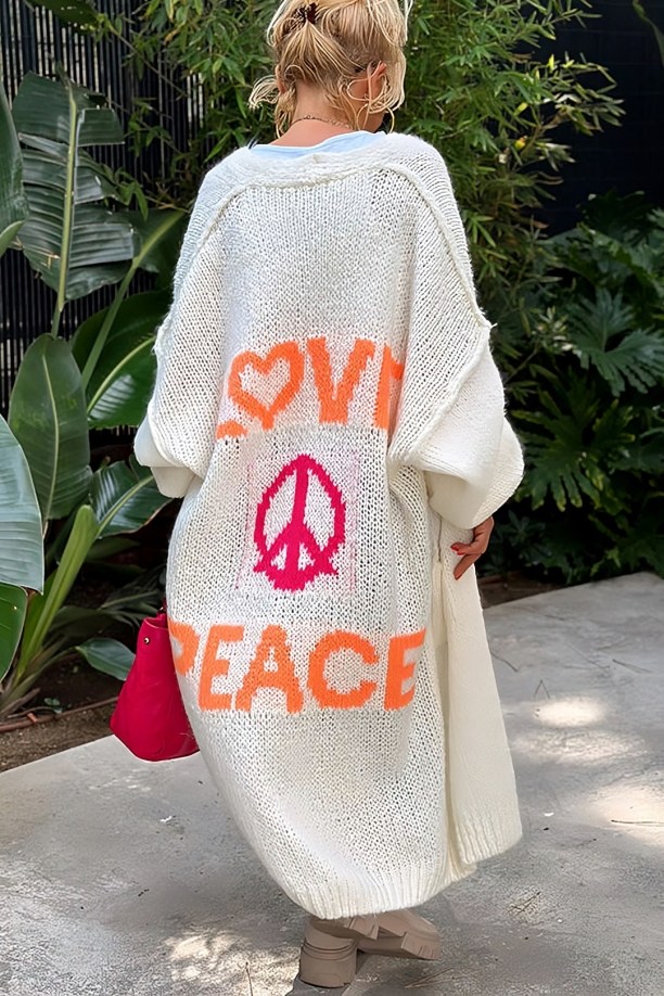 Love & Peace Maxi Knit Cardigan