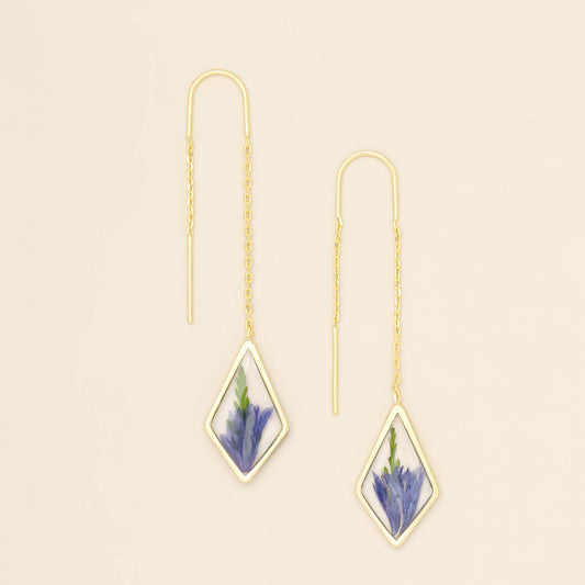Pressed Flower Thread Earrings