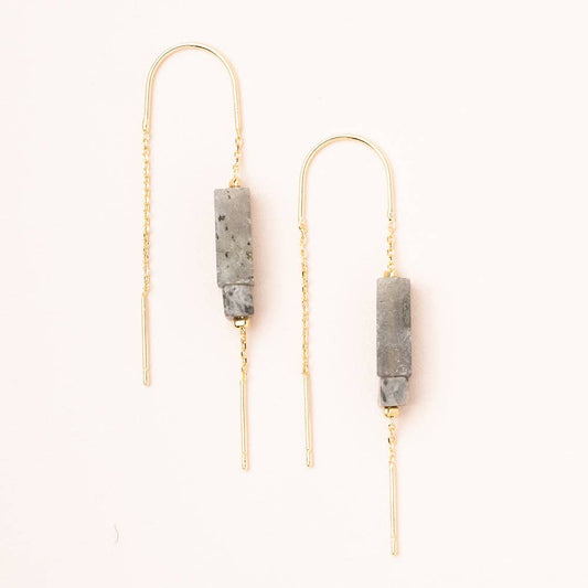 Rectangle Stone Earrings