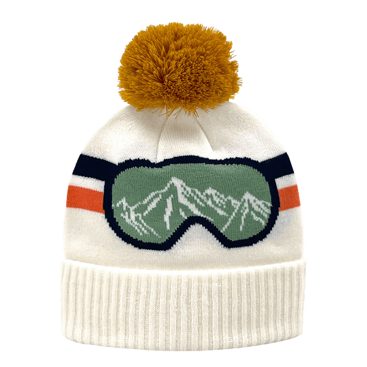 Vintage Ski Goggles Knit Hat