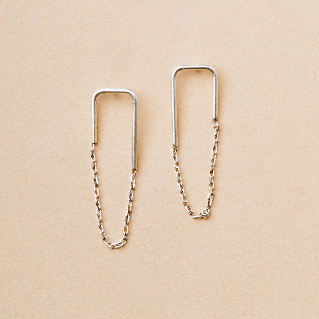 Filament Stud/Silver Earrings
