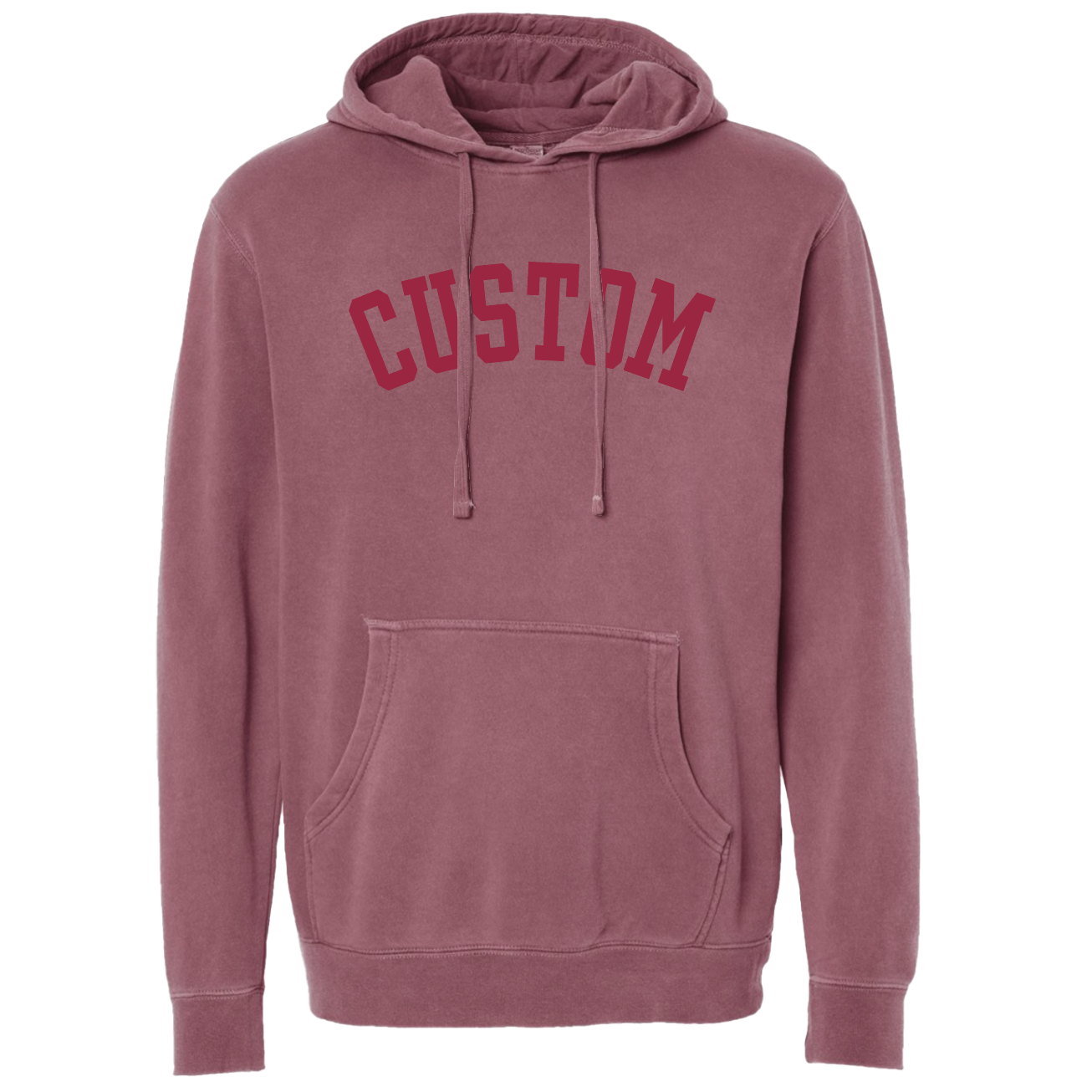 Custom Puff Print Tone on Tone Hoodie: Pigment Black / M