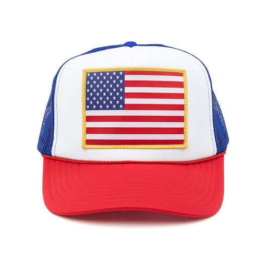 American Flag Patch Trucker