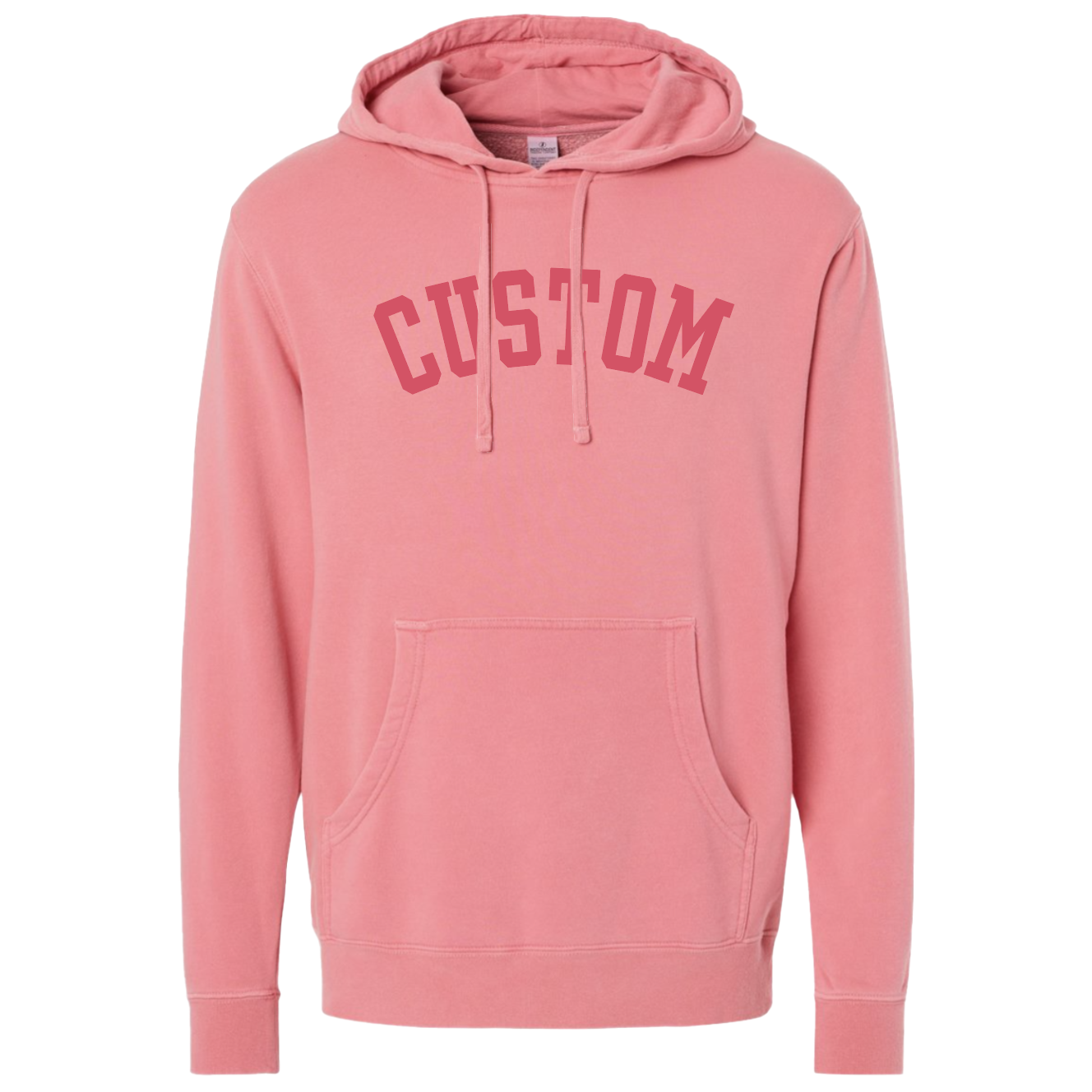Custom Puff Print Tone on Tone Hoodie: Pigment Black / XS