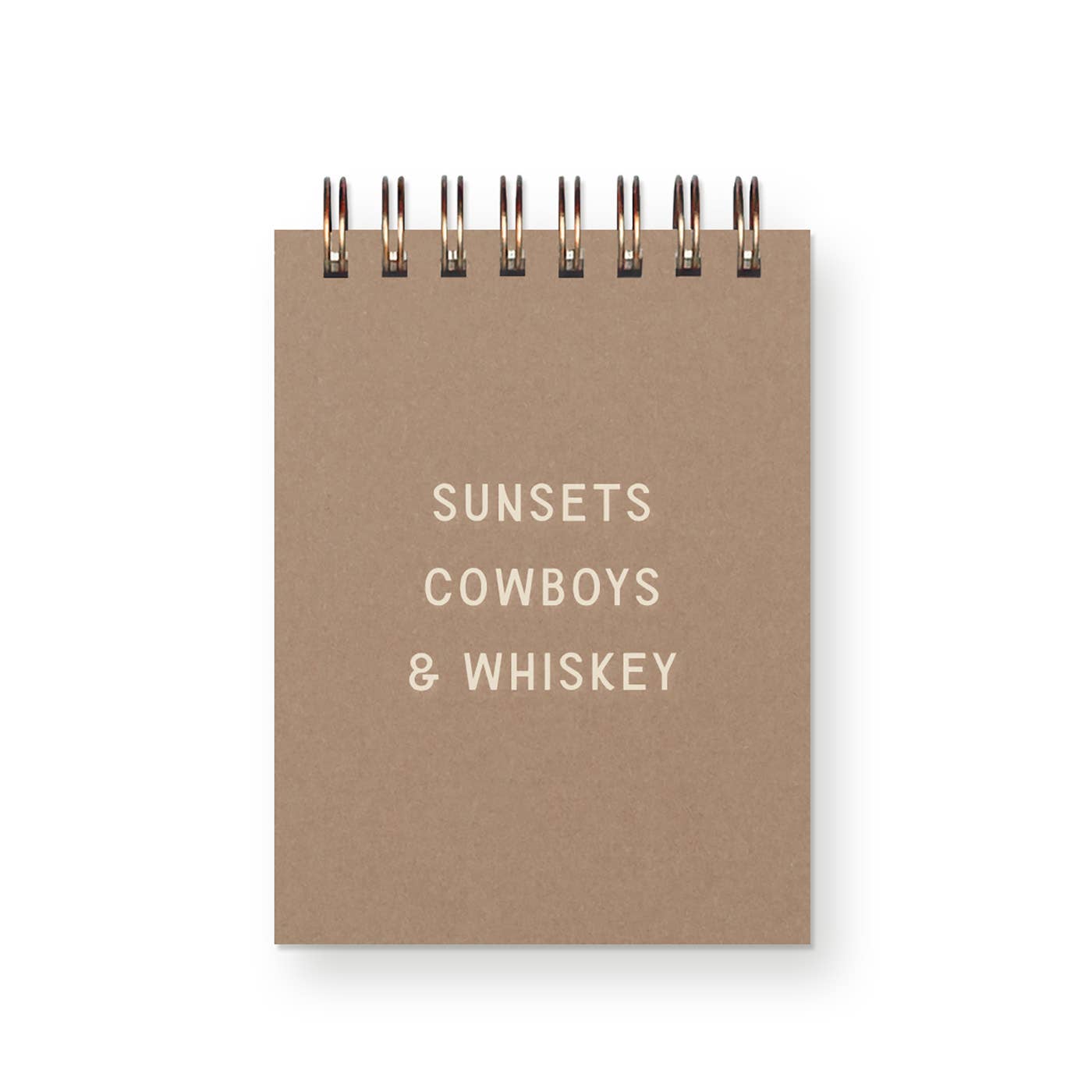 Sunsets Cowboys Whiskey Mini Notebook