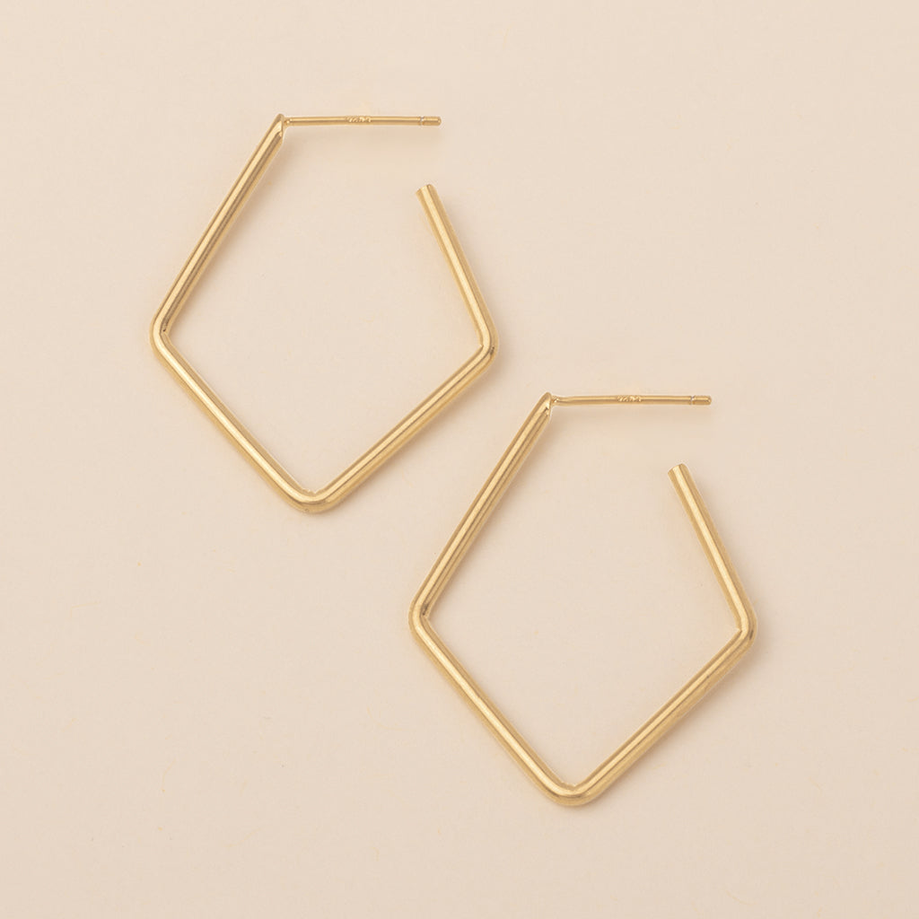 Orion Diamond Hoops/Gold