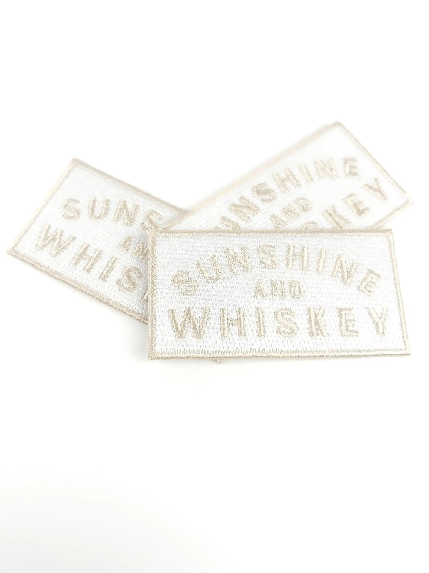 Sunshine and Whiskey Embroidered Iron On Patch Country Music