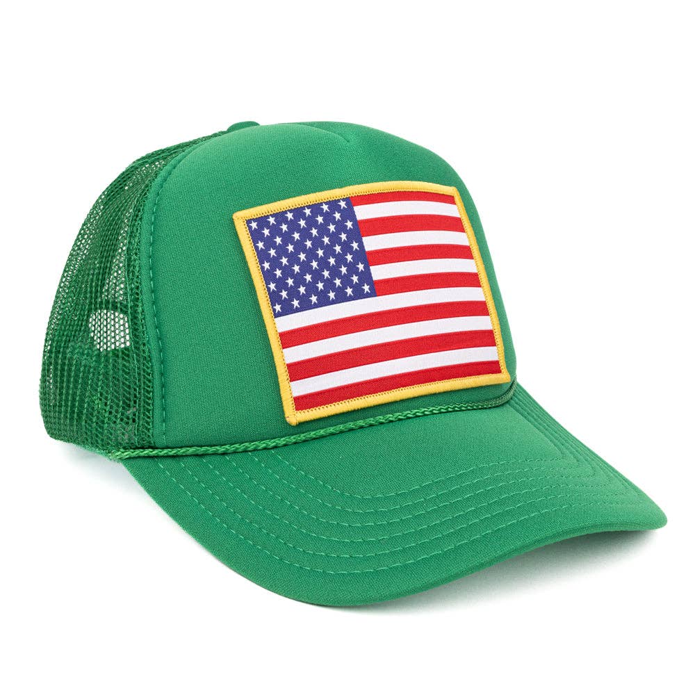 American Flag Patch Trucker