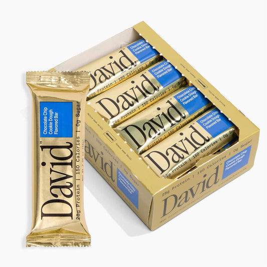 David Protein Bars Chocolate Chip Cookie Dough 2.05 oz 12 ct