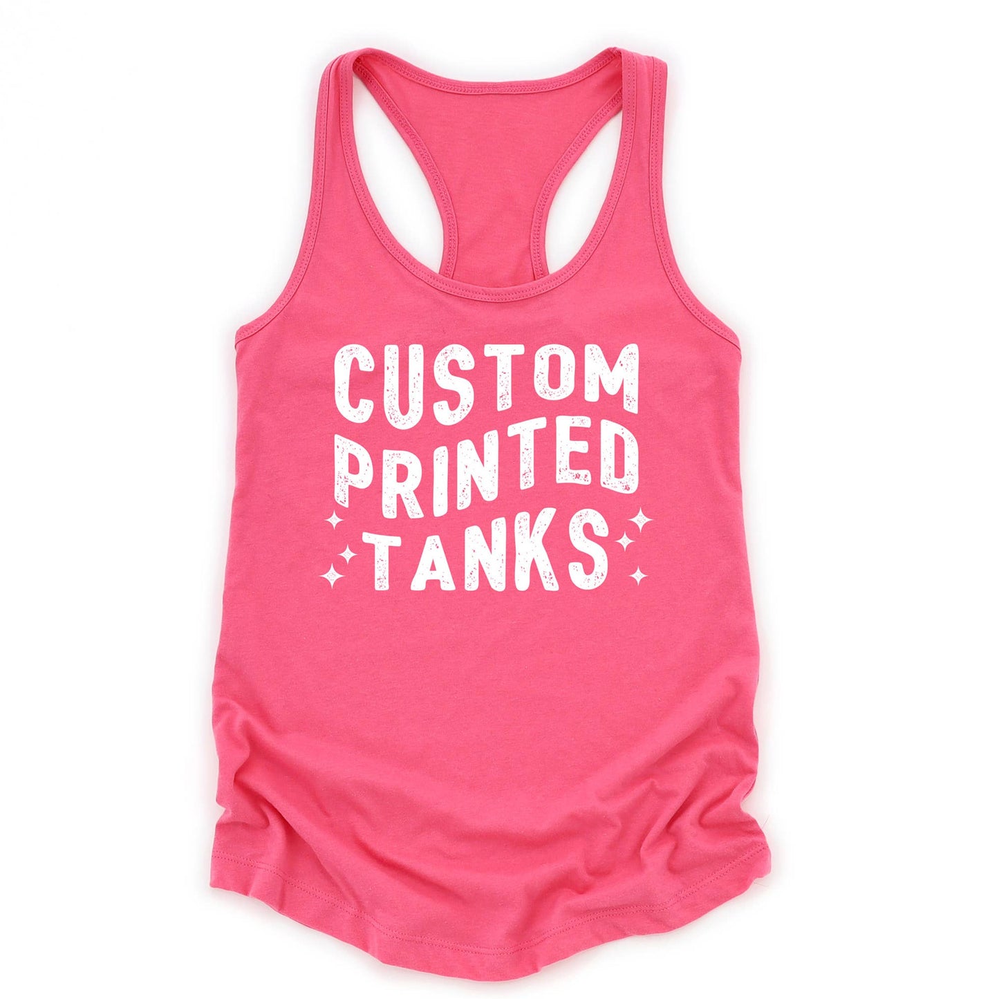 One Side Custom Printed Tank Tops With Your Logo Or Artwork: Navy / S