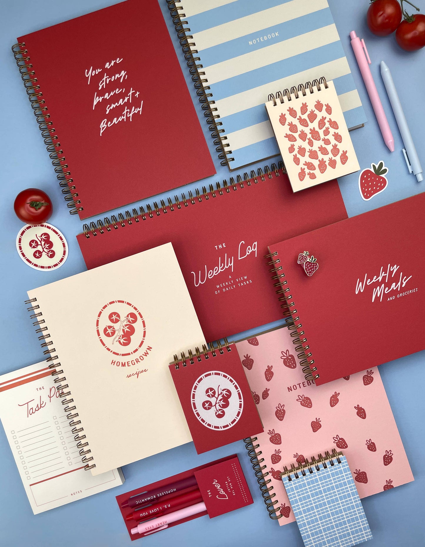 Strawberry Pattern Journal