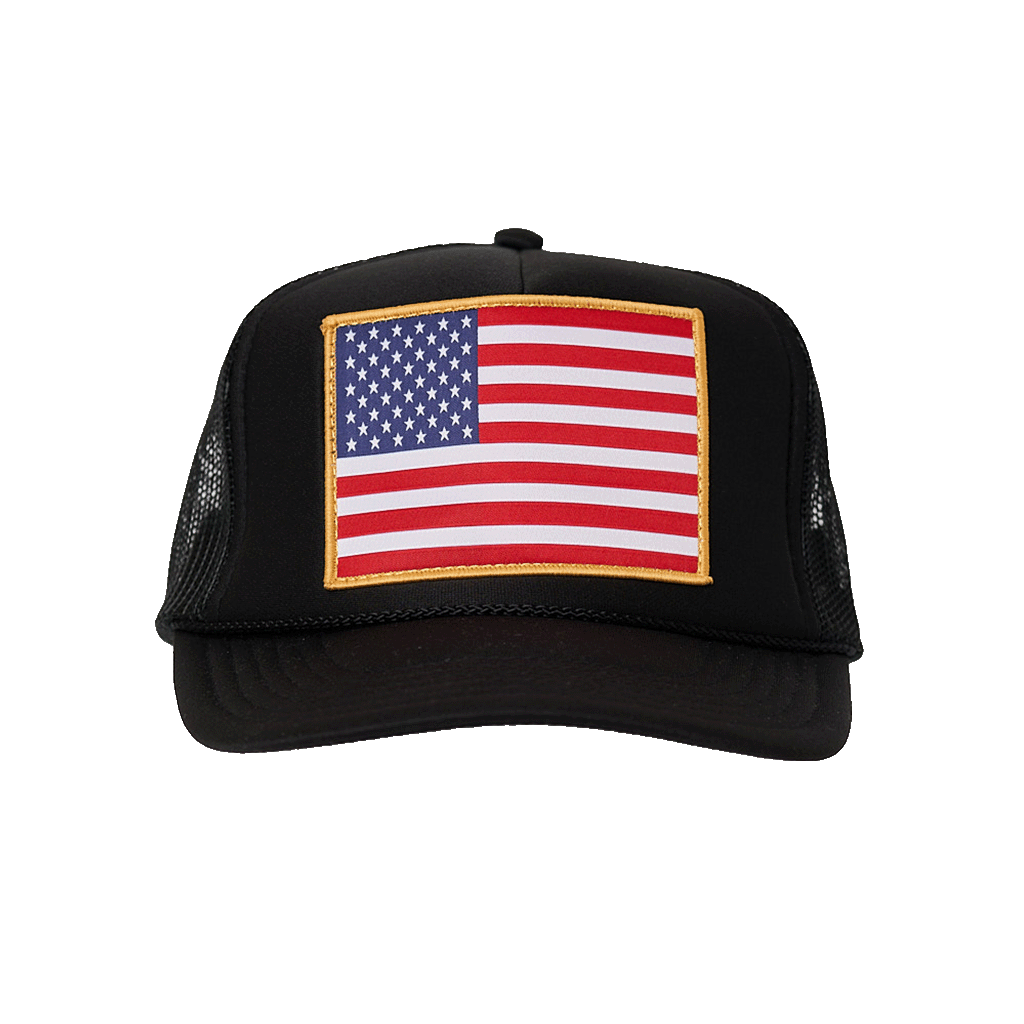 American Flag Patch Trucker