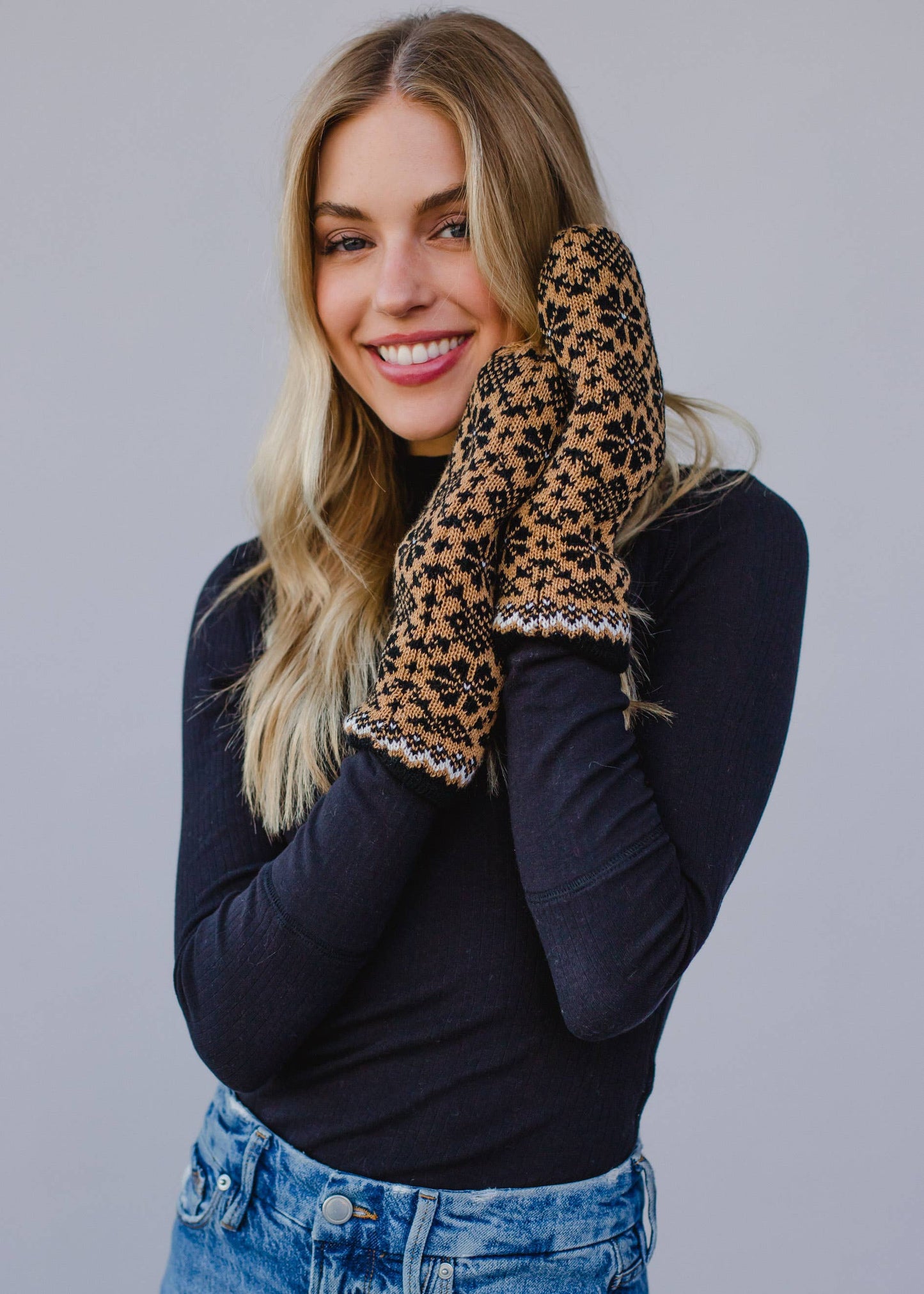 Panache Pattern Knit Mittens