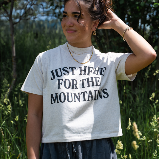 Just Here For The Mountains Boxy Tee