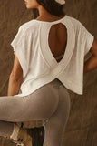 Wrapped Cutout Back Tee