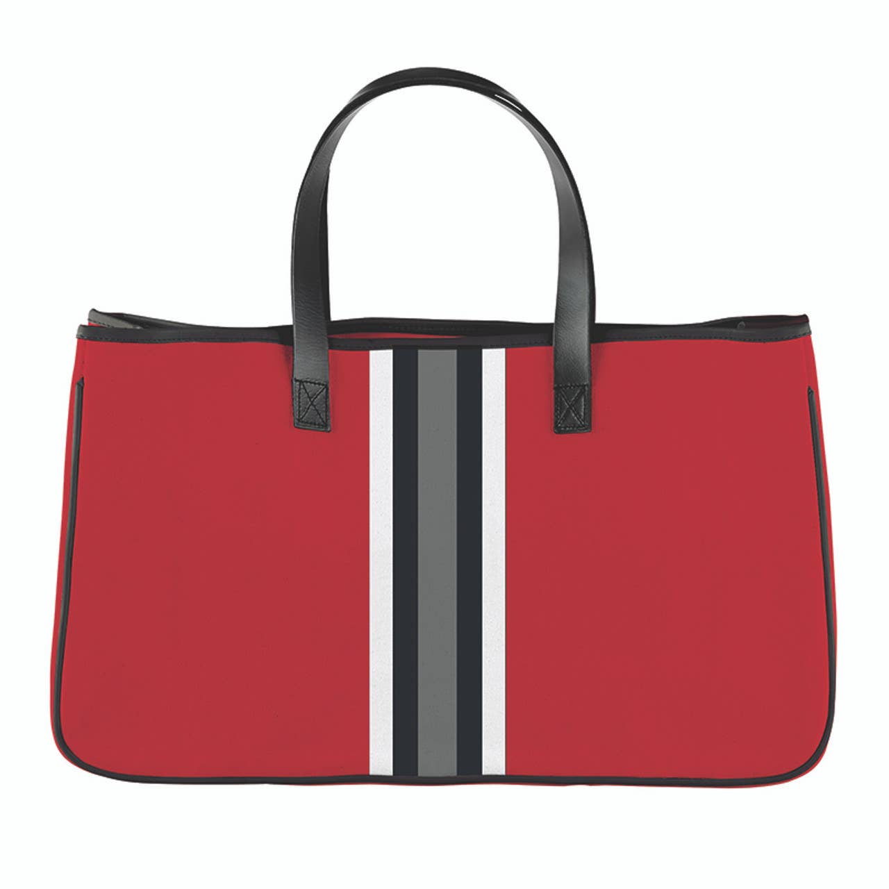 Racer Stripe Canvas Tote