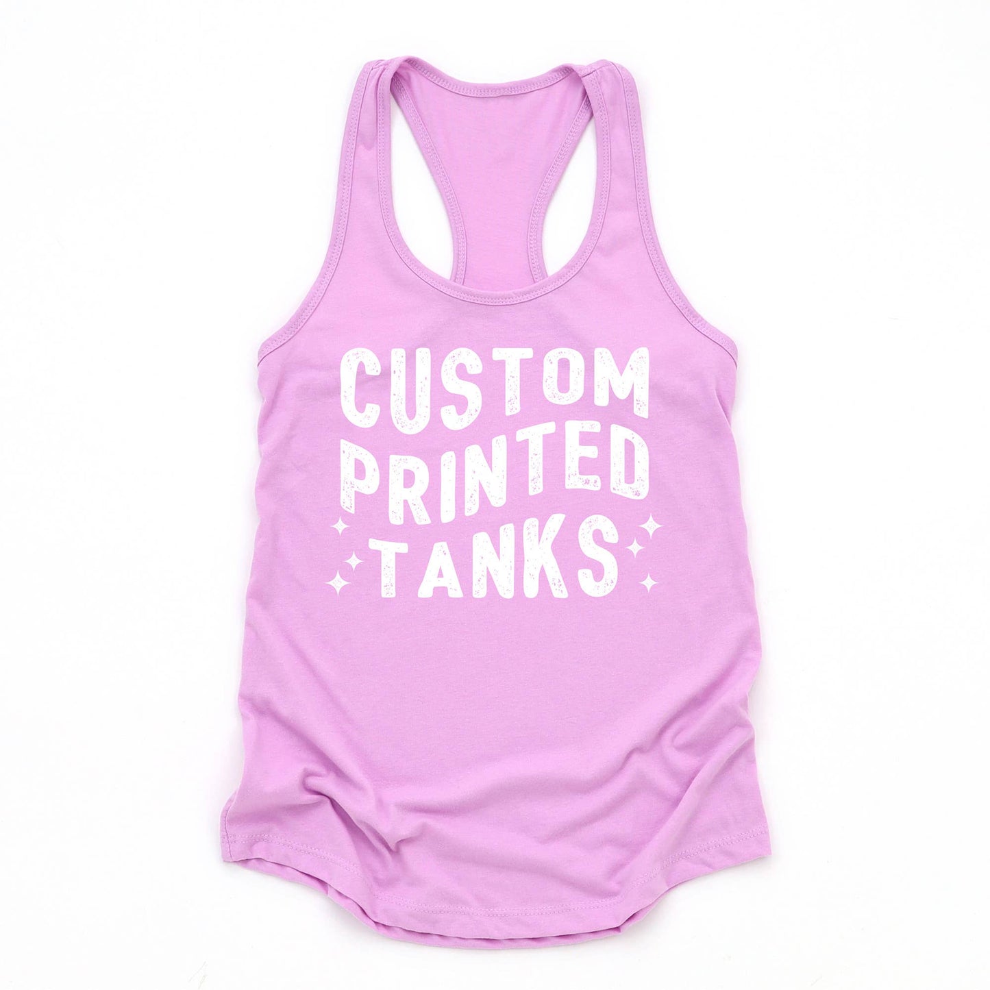 One Side Custom Printed Tank Tops With Your Logo Or Artwork: Navy / S