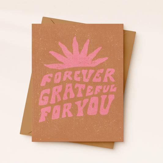 Forever Grateful Card | Thanksgiving Card| Fall Gratitude Card