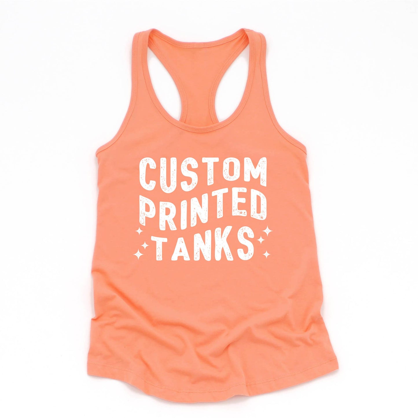 One Side Custom Printed Tank Tops With Your Logo Or Artwork: White / L