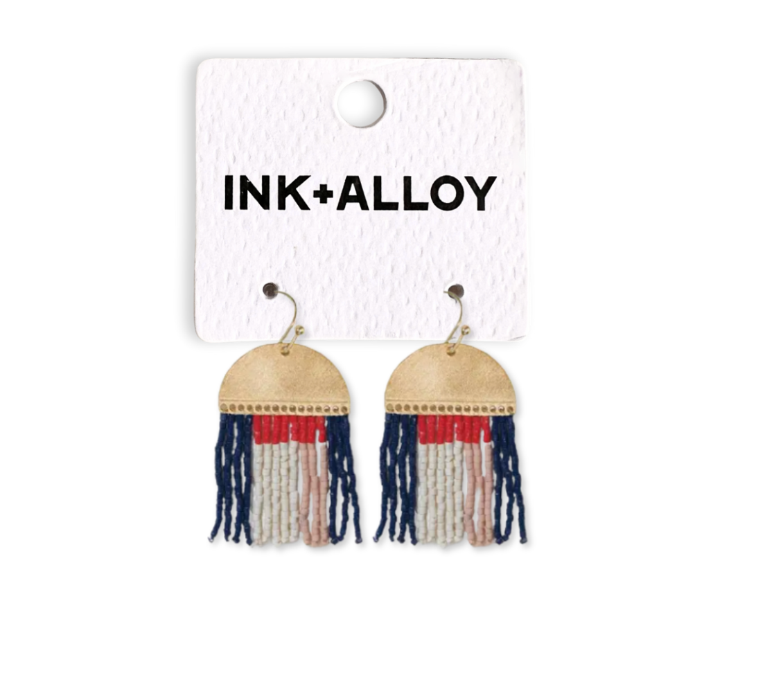 INK + ALLOY Beaded Fringe Earrings