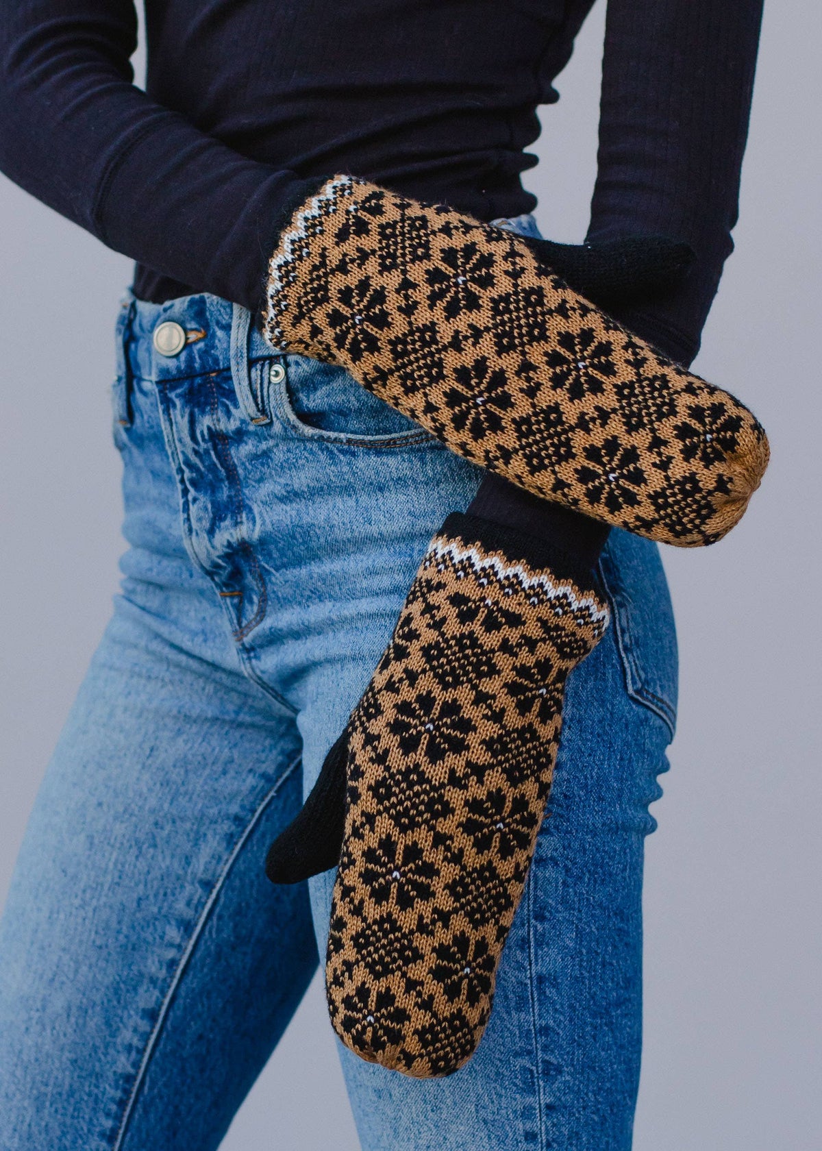 Panache Pattern Knit Mittens