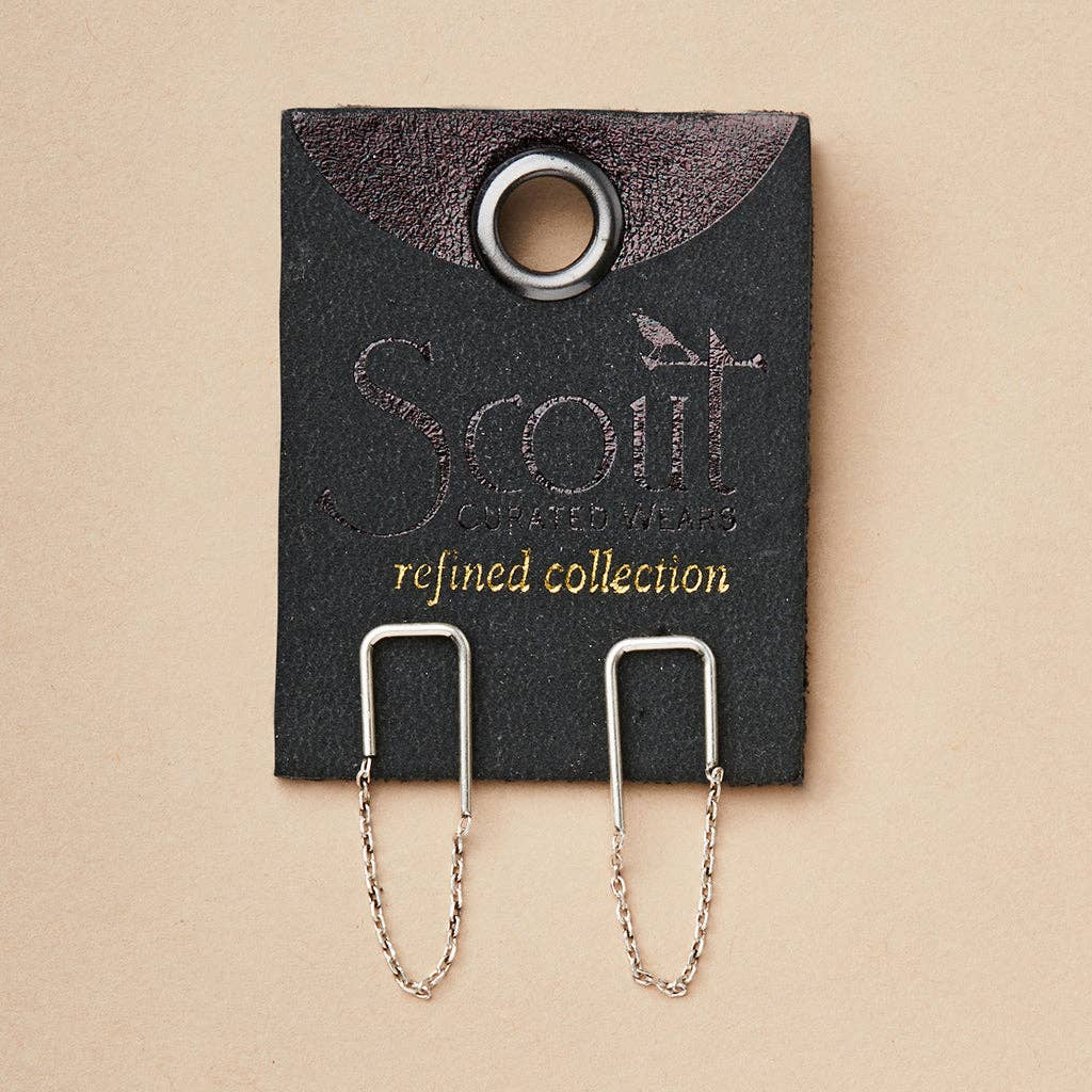 Filament Stud/Silver Earrings