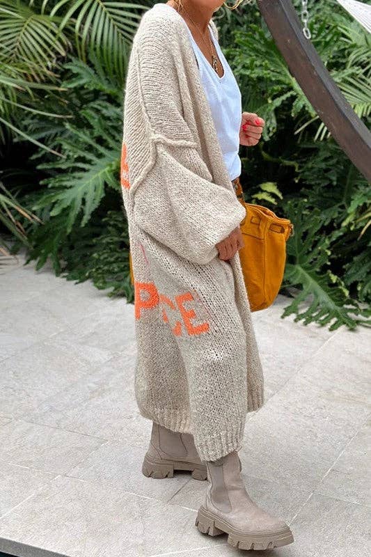 Love & Peace Maxi Knit Cardigan