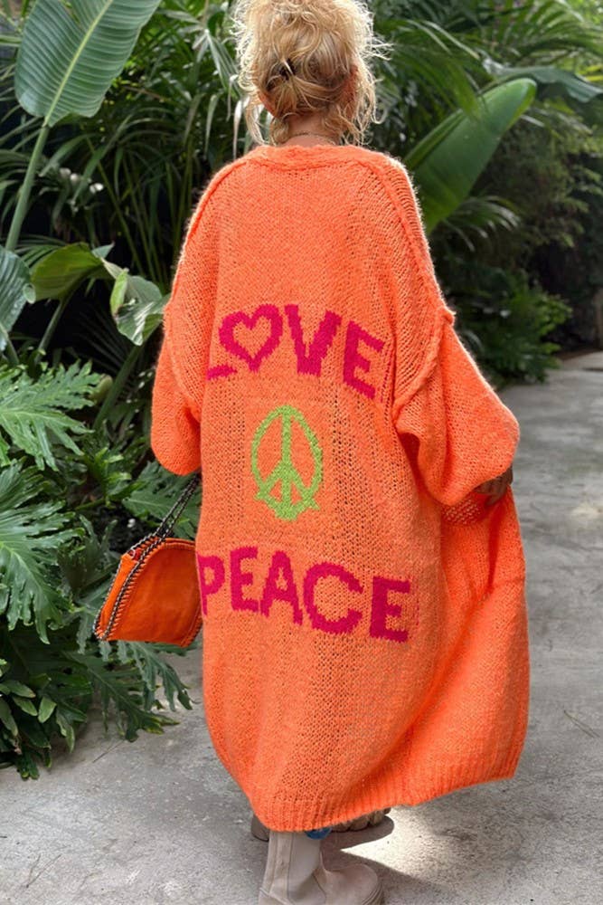 Love & Peace Maxi Knit Cardigan