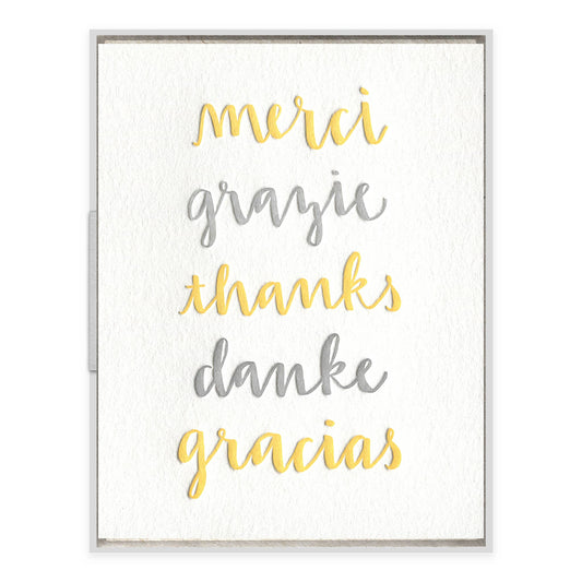Thank You Languages - Thank You card
