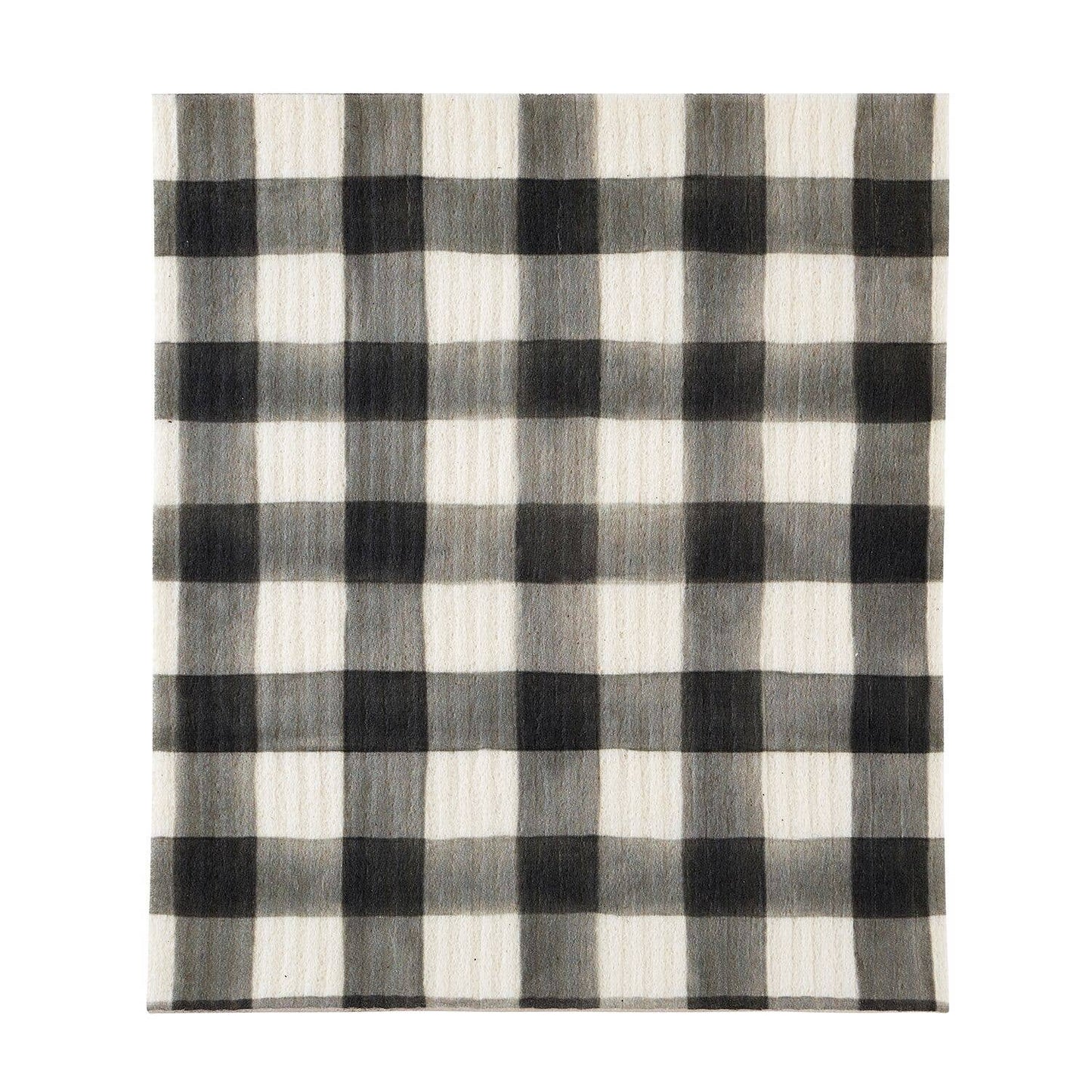 Organic Dishcloth - Black Plaid
