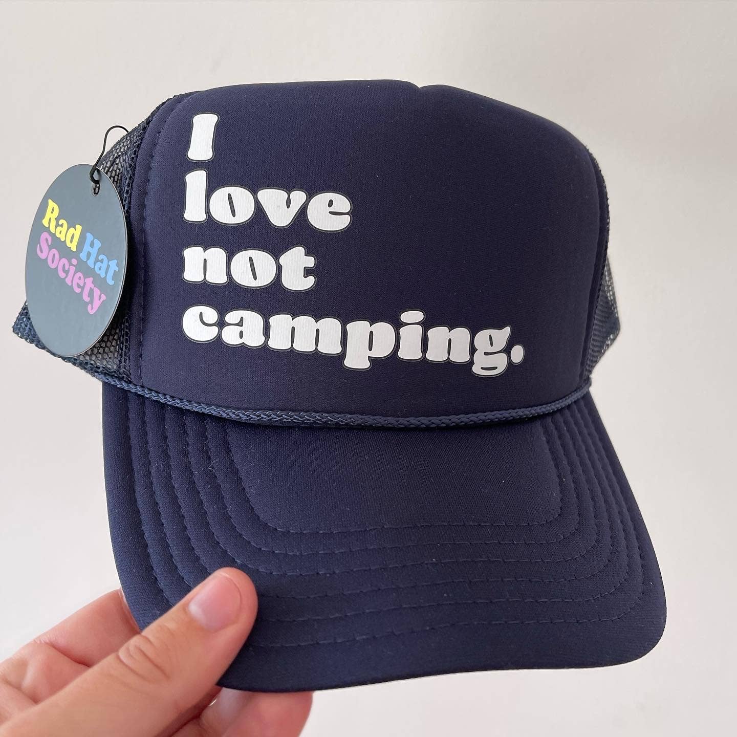 I Love Not Camping Hat